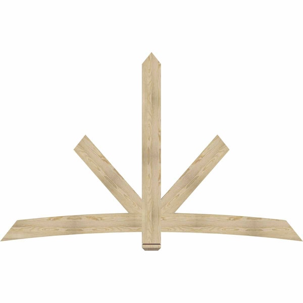 Ekena Millwork Alberta Rough Sawn Timber Gable Bracket, Douglas Fir, 96"W x 60"H x 2"D x 6"F, 15/12 Pitch GBW096X60X0206ALB00RDF - main